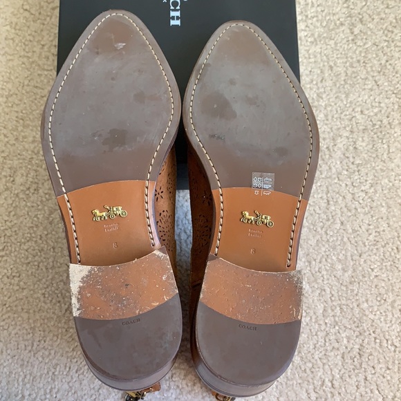 COACH Bowery tea-rose suede Chelsea bootie in Saddle - Picture 8 of 14